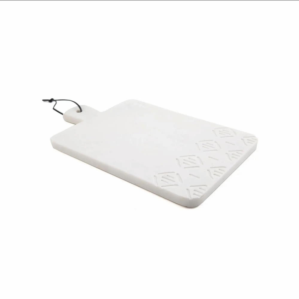 Thirstystone White Marble Paddle Board - 11" x 8"